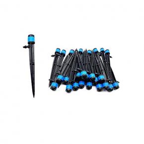 100PCS Drip Emitters Sprayer With Adjustable Vortex Fan Sprayer For 1/4 Inch Irrigation Tube Hose, 360 Degree Dripper For Irrigation System Watering Kits For Garden Patio Lawn Flower Bed (13cm) 